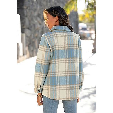 Lascana Women's Plaid Shirt Jacket