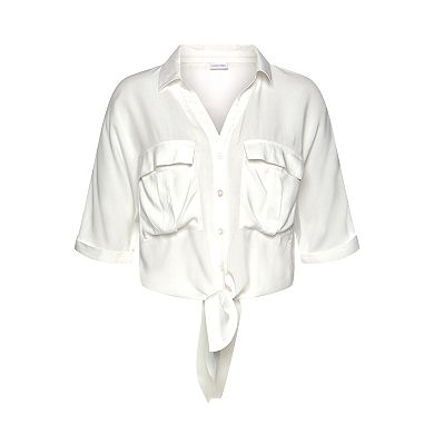 Lascana Women's Tie Front Blouse