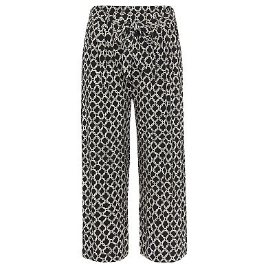 Lascana Women's Printed Tie Belt Culottes