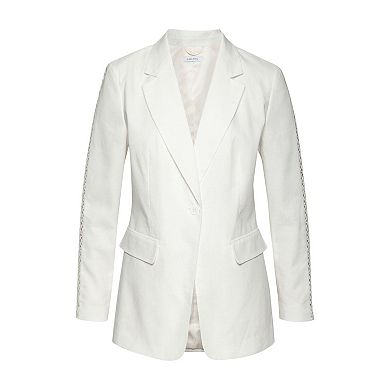 Lascana Women's Crochet Detail Linen Blazer