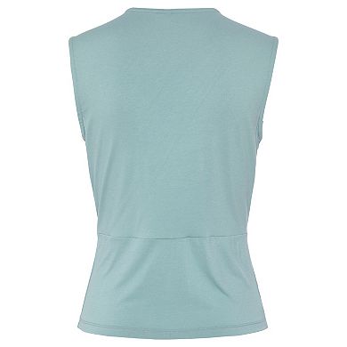 Lascana Women's Sleeveless Wrap Look Top