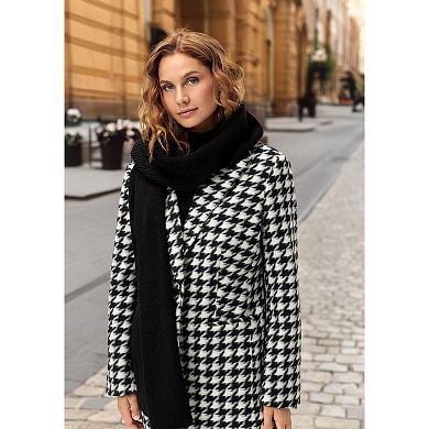 Lascana Women's Houndstooth Single Breasted Coat