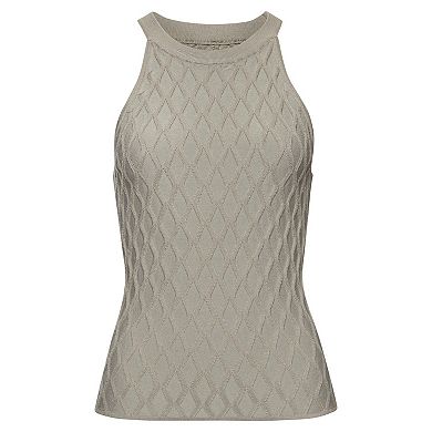 Lascana Women's Sleeveless Diamond Knit Sweater