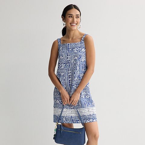 Женские платья Harper Women's Harper Rose Lace Trim Hem Printed Shift Dress