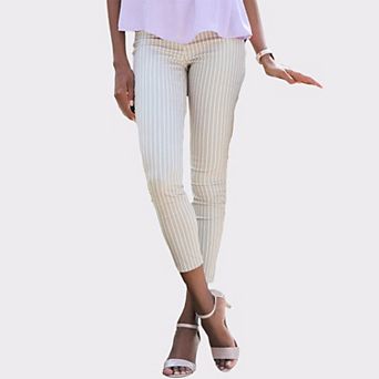 Lascana Women's Striped High Waisted Pants