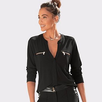 Lascana Women's Zipper Detail Blouse