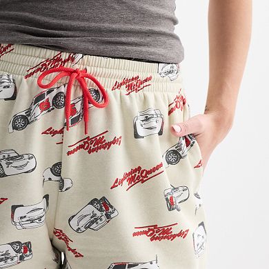 Juniors' Disney / Pixar's Cars Lightning McQueen Fleece Shorts