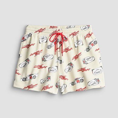 Juniors' Disney / Pixar's Cars Lightning McQueen Fleece Shorts