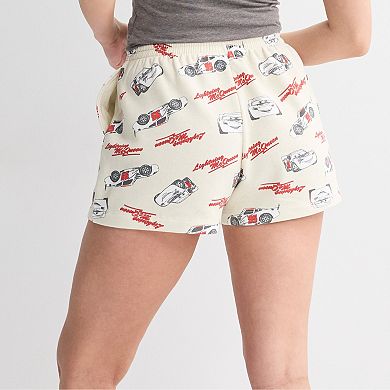 Juniors' Disney / Pixar's Cars Lightning McQueen Fleece Shorts
