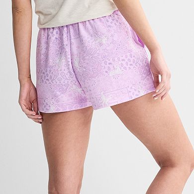 Juniors' Disney's Bambi Paisley Fleece Shorts