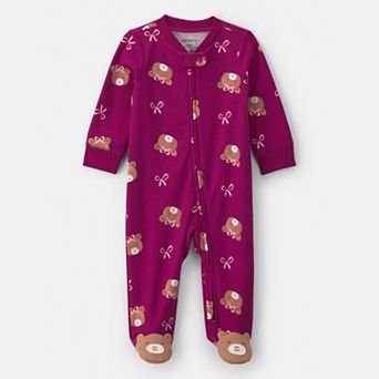 Baby Girl Carter's 100% Cotton 2-Way Zip Sleep & Play Pajamas