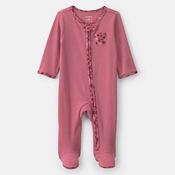 Baby Girl Carter's 100% Cotton 2-Way Zip Sleep & Play Pajamas