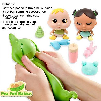 Pea Pod Babies Collectible Mystery Surprise 4-Pack Character Dolls & Accessories