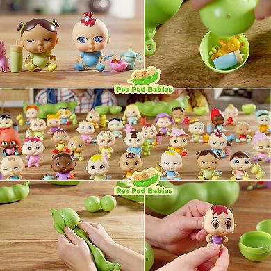 Pea Pod Babies Beach Party Set - 26-Piece Mini Collectible Dolls & Accessories