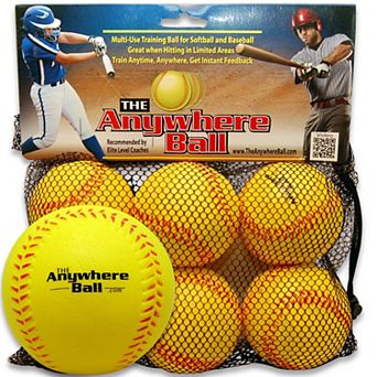 Anywhere Sports 6-Pack Squishy 3-Inch Waterproof Easy To Grip Foam Balls