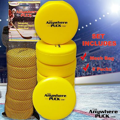 Anywhere Sports 6-Pack Foam Hockey Training Pucks