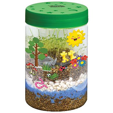 Nature Bound Light-Up Terrarium Kit with Built-In LED – Mini Grow Garden Jar with Animal Theme