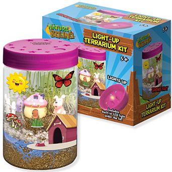 Nature Bound Light-Up Terrarium Kit Miniature Grow Garden Jar Set With Built-In LED