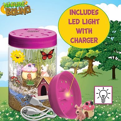 Nature Bound Light-Up Terrarium Kit Miniature Grow Garden Jar Set With Built-In LED