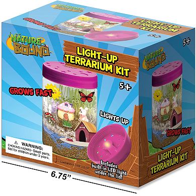 Nature Bound Light-Up Terrarium Kit Miniature Grow Garden Jar Set With Built-In LED