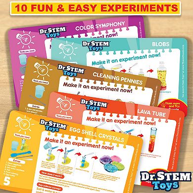 Dr. STEM Chemistry Bucket 10 Experiment Science Kit with Step-By-Step Instructions
