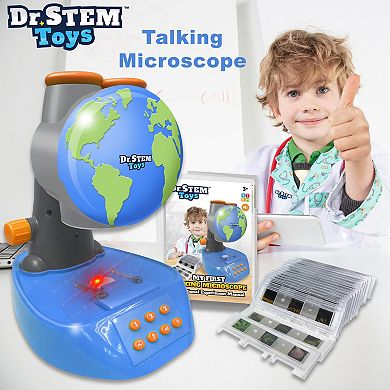 Dr. STEM My First Talking Microscope Science Examination Kit With 20 Slides & 60 Specimens
