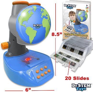 Dr. STEM My First Talking Microscope Science Examination Kit With 20 Slides & 60 Specimens