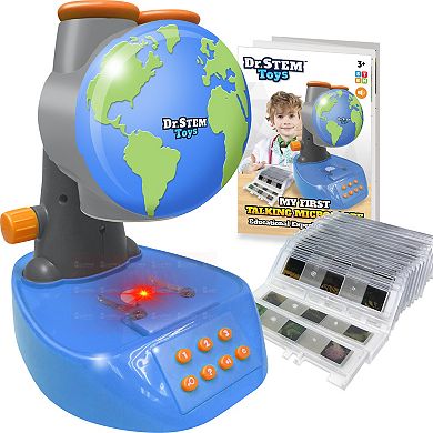 Dr. STEM My First Talking Microscope Science Examination Kit With 20 Slides & 60 Specimens