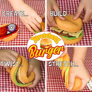 Stretcheez Hamburger 2-Piece Surprise Assorted Styles Stretchy Squishy Toy Food - Styles May Vary