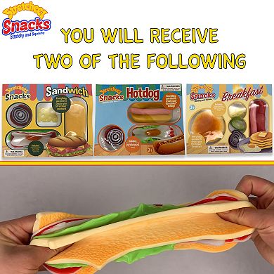 Stretcheez Snacks 2-Piece Mystery Combo Breakfast & Hotdog Sets - Styles May Vary