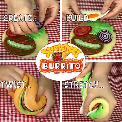 Stretcheez Burrito 2-Pack Surprise Assorted Styles & Toppings Stretchy Toy Food - Styles May Vary
