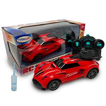 RC Smoke Screen Racer Red Light-Up Remote Control Car with Spraying Vapor Mist
