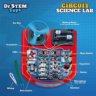 Dr. STEM Circuit Science Lab LED Light-Up STEM Kit with 18 Experiments