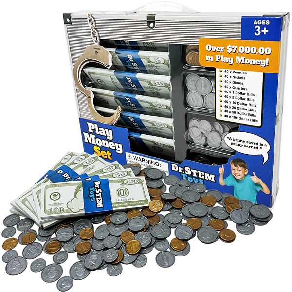 Dr. STEM Play Money 400-Piece Realistic Currency Set