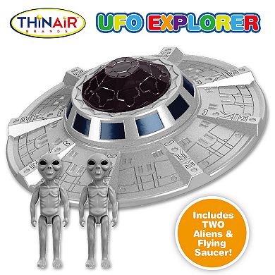 Thin Air UFO Explorer Lights & Sounds Toy Set with Alien Cockpit & 2 Martian Figures