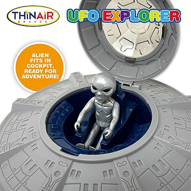 Thin Air UFO Explorer Lights & Sounds Toy Set with Alien Cockpit & 2 Martian Figures