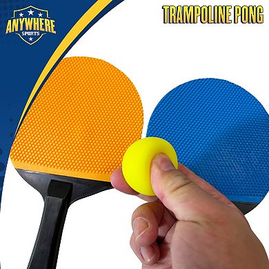 Anywhere Sports Trampoline Pong 10-Piece Portable Table Tennis Game Set