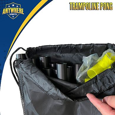Anywhere Sports Trampoline Pong 10-Piece Portable Table Tennis Game Set