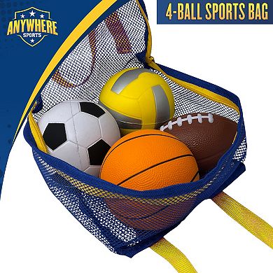 Anywhere Sports 4-Pack Mini Foam Ball Set
