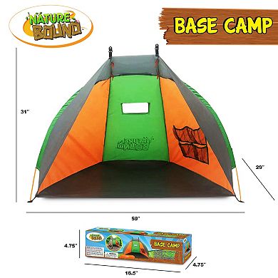 Nature Bound Base Camp Polyester Play Tent with Mesh Window & Storage Pockets