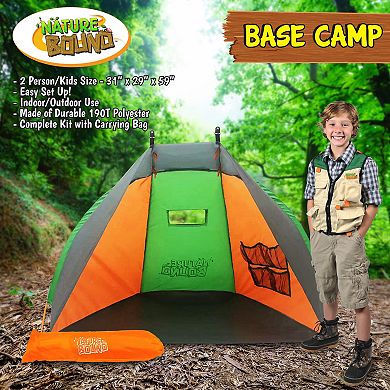 Nature Bound Base Camp Polyester Play Tent with Mesh Window & Storage Pockets