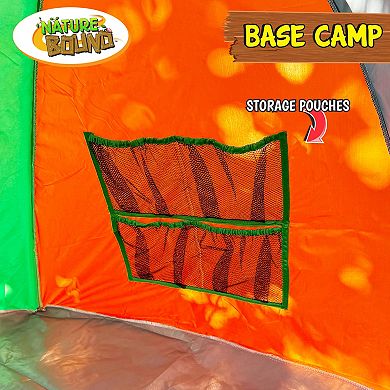 Nature Bound Base Camp Polyester Play Tent with Mesh Window & Storage Pockets