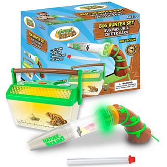 Nature Bound Bug Hunter Bundle Set - Insect Vacuum & Critter Barn - LED Light-Up Habitat