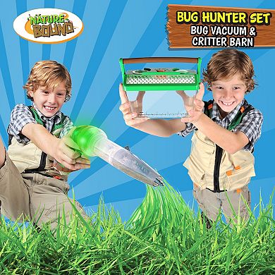 Nature Bound Bug Hunter Bundle Set - Insect Vacuum & Critter Barn - LED Light-Up Habitat