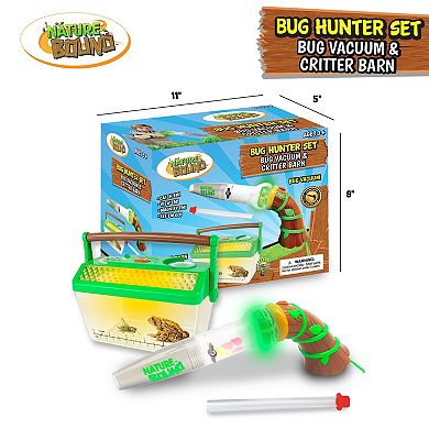Nature Bound Bug Hunter Bundle Set - Insect Vacuum & Critter Barn - LED Light-Up Habitat