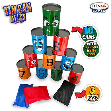 Thin Air Games Tin Can Alley Classic Carnival-Themed Bean Bag Toss Game