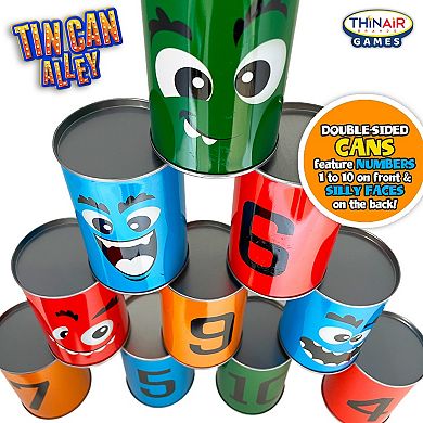 Thin Air Games Tin Can Alley Classic Carnival-Themed Bean Bag Toss Game