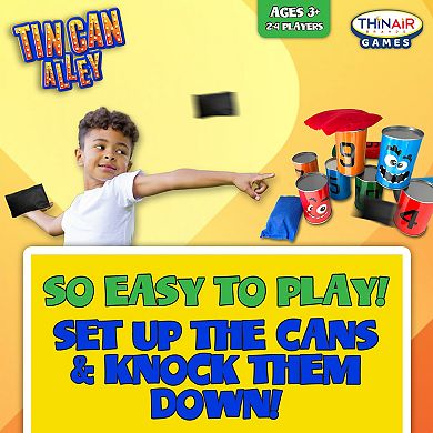 Thin Air Games Tin Can Alley Classic Carnival-Themed Bean Bag Toss Game