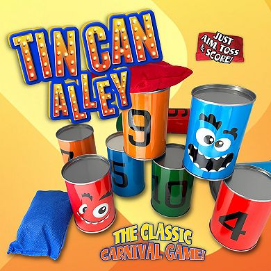 Thin Air Games Tin Can Alley Classic Carnival-Themed Bean Bag Toss Game