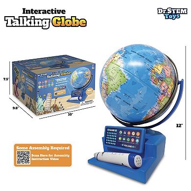 Dr. STEM Interactive Talking Globe - Touch & Learn Educational Game Panel